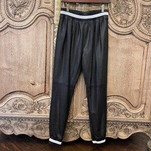 Michael Kors Collection Perforated Lambs Leather Jogger Size 4